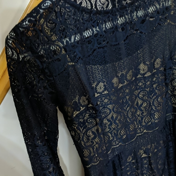 Juniors Dress- Navy Blue - Picture 3 of 4